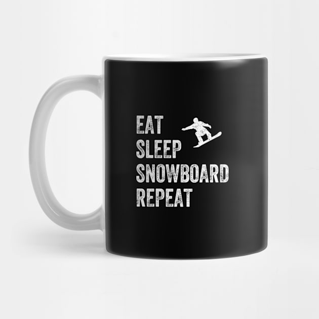 Eat sleep snowboard repeat by captainmood